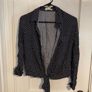 ✅Love Notes polka dot blouse